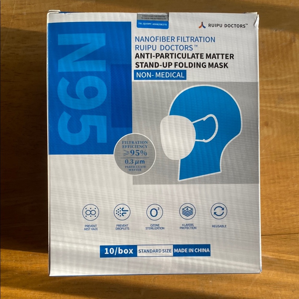 Ruipu Doctors N95 Stand-Up Folding Mask NOS 2020